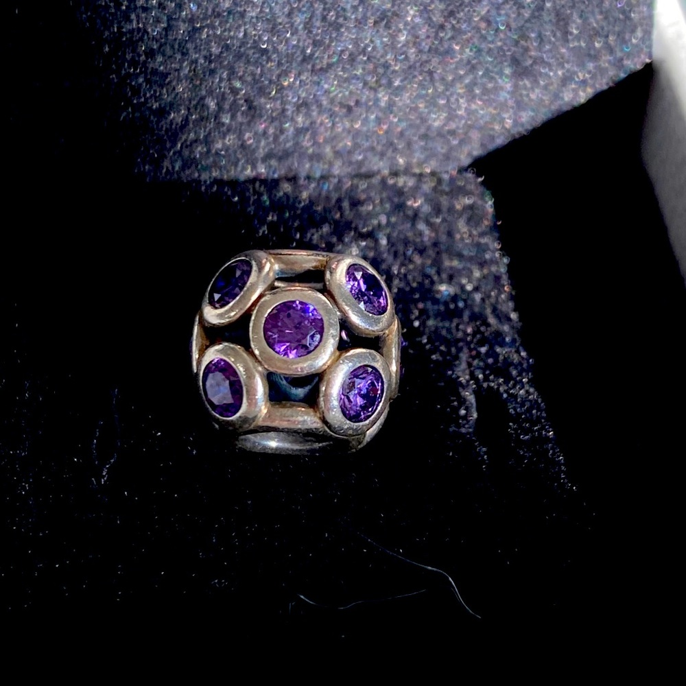 Purple Pandora Spacer Charm - Picture 2 of 2